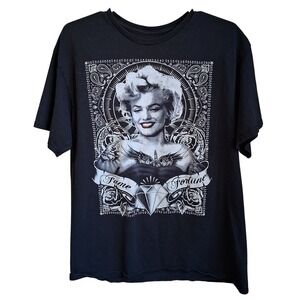 Andre de Dienes Marilyn Monroe Fame Fortune Black T‎ Shirt Large